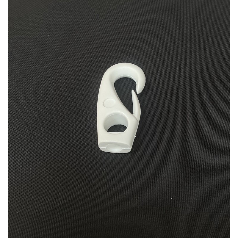 Mousqueton polyamide diam 6mm blanc x10